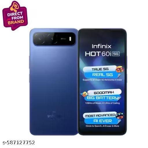 Infinix HOT 60i 5G (4GB + 128GB, Shadow Blue)