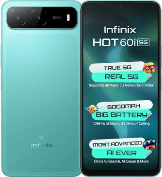 Infinix HOT 60i 5G (4GB + 128GB, Shadow Blue)