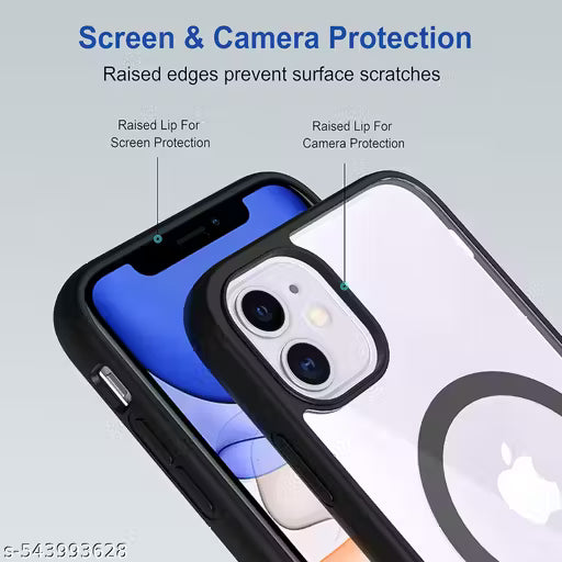 Apple iPhone 11 back cover (Transparent white cover) Magfit Cover for iPhone 11 (Free Size) Mag-Safe Wireless Charging | Designed with Magnetic Lock Shockproof Phone Bumper, Transparent Back Case
